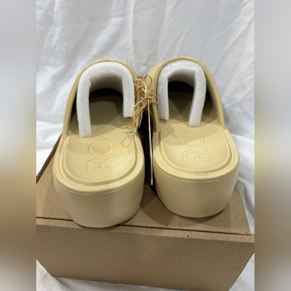 Beige Platform Clogs - Picture 2 of 4